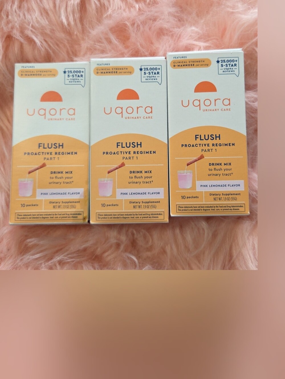 Uqora Flush Proactive Drink Mix Lot Of 3